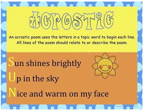 Acrostic Poem Example 9