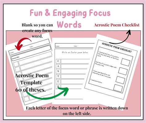 Acrostic Poem Template Example 3