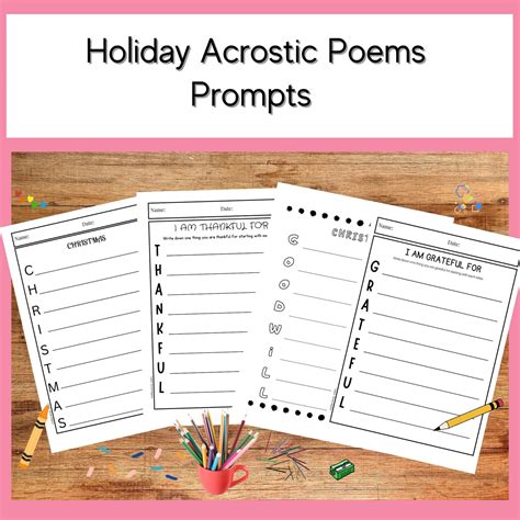 Acrostic Poem Template Example 5