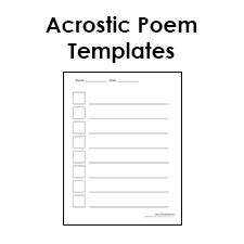 Acrostic Poem Template Guidelines