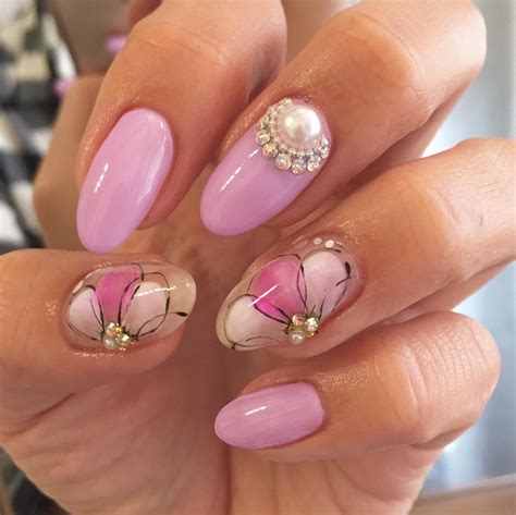 Floral Patterns Acrylic Nail Design