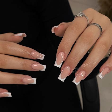 French Tips Acrylic Nail Design