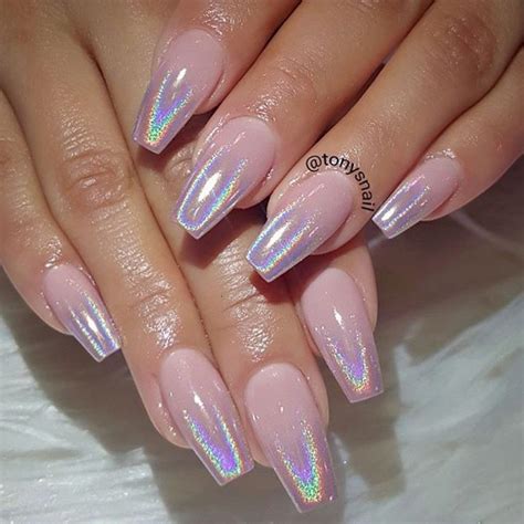 Holographic Nails Acrylic Nail Design