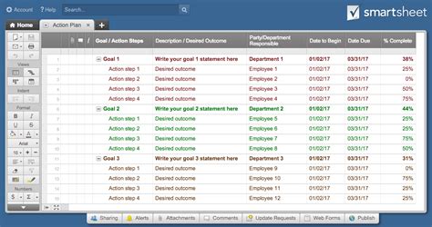 Action Plan Smartsheet