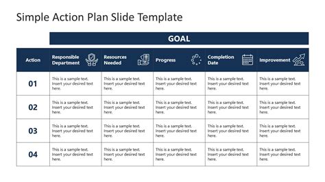 Action Plan Template Design