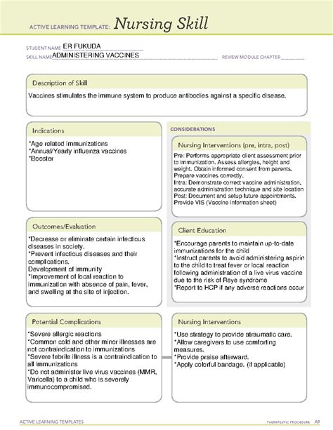 Active Learning Template for Nursing