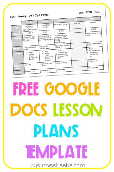 Activity Template Google Docs