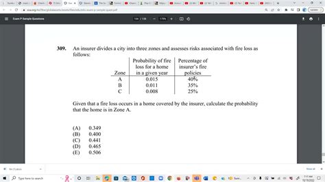 Actuary sample questions