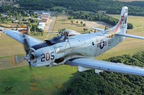 AD Skyraider in flight