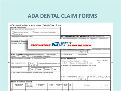 ADA Dental Claim Form Example 10