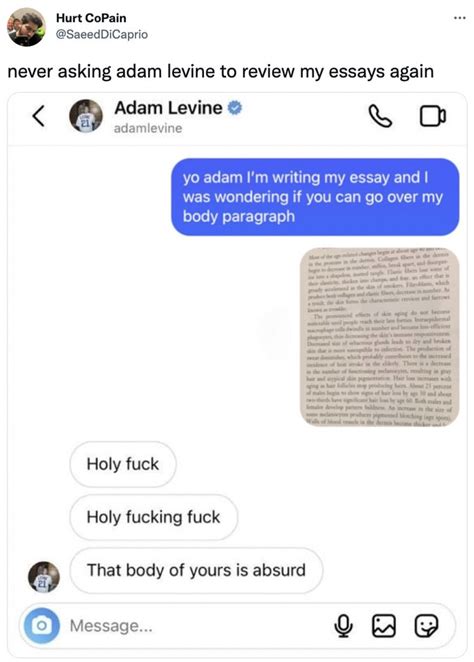 Adam Levine Text Meme Template 1