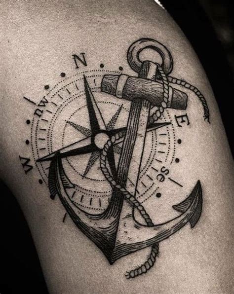 Adam Savage Compass Rose Tattoo