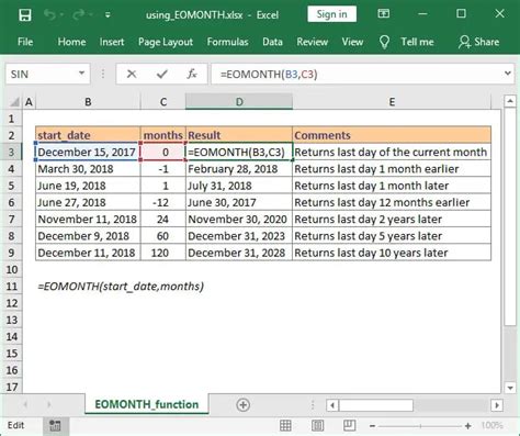 Using the EOMONTH function to add 7 days