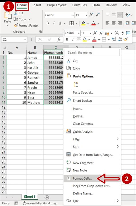 Adding a dash in Excel using the dash symbol