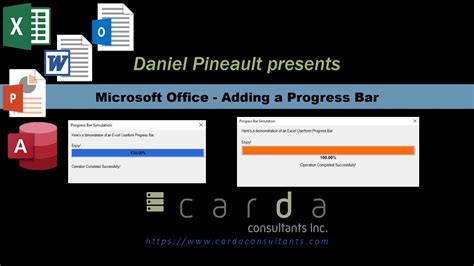 Add-in Progress Bar in Excel