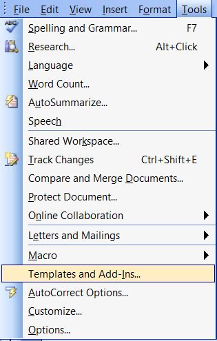 Add-ins and Templates