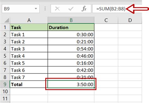 Add minutes in Excel