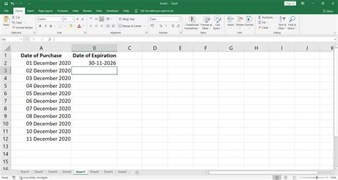 Adding one year to a date using Excel functions