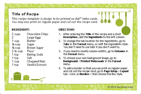 Add recipe card content to your template