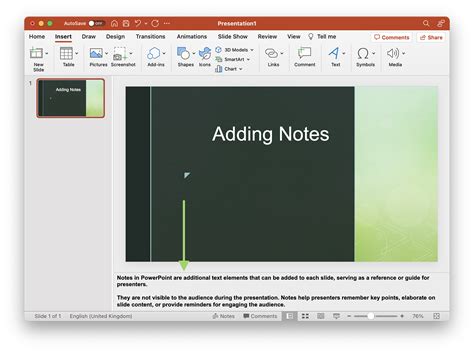 Add Slide Notes in PowerPoint