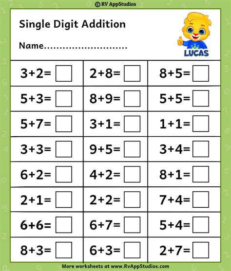 Addition practice worksheets