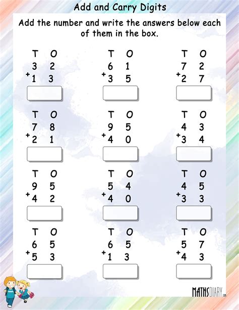 Addition worksheets for grade 2