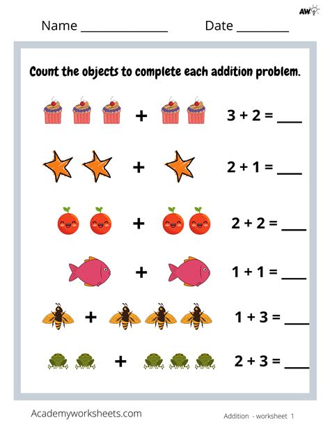 Addition worksheets for kids free