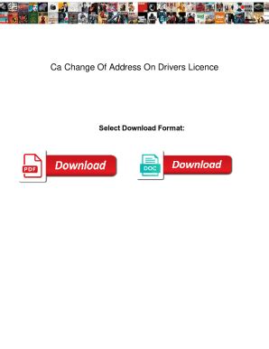 Address change on driver's license