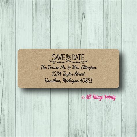 Address Label Template for Save the Date