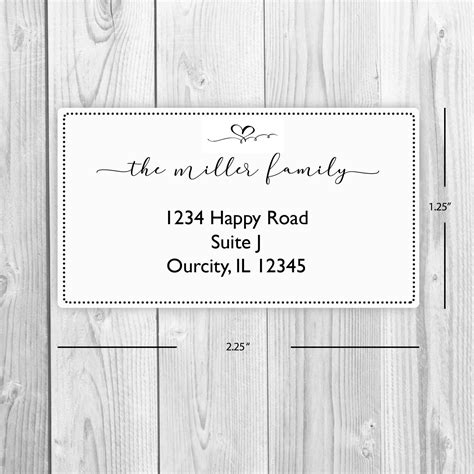 Address Labels for Couples Template