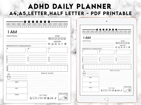 ADHD Printable Planner Template