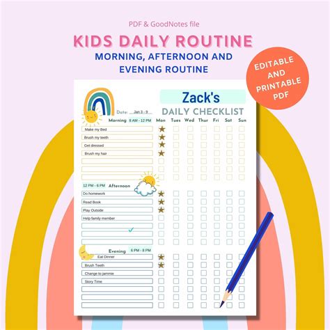 ADHD Routine Charts for Kids Gallery Printable