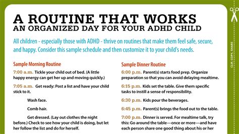 ADHD Routine Charts for Kids Printable Free