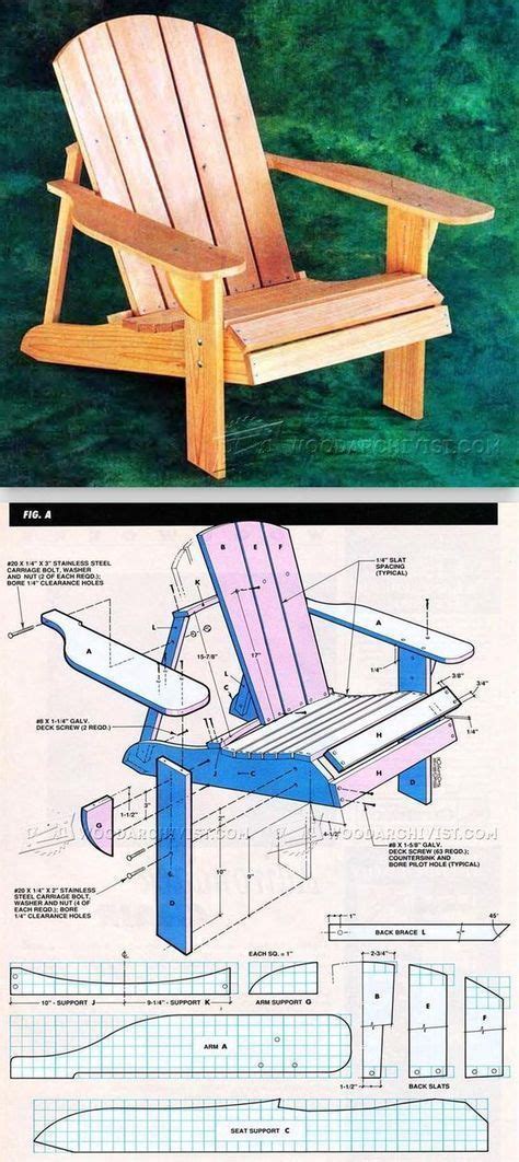 Adirondack chair with storage plan