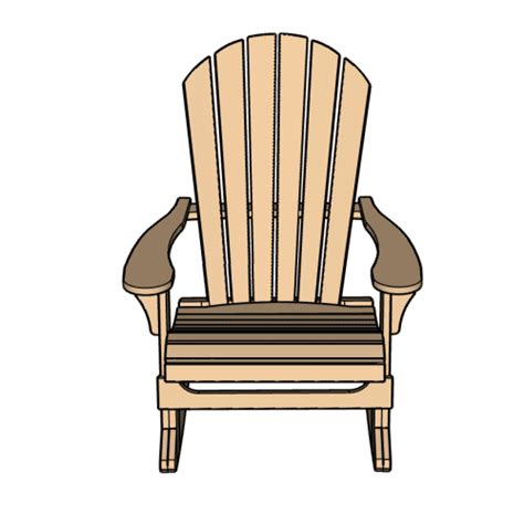 Adirondack Rocking Chair Templates