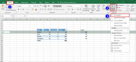 Adjust Row Height