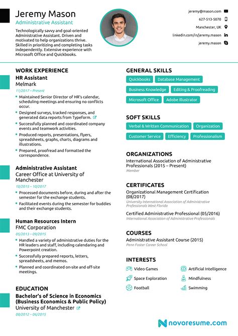 Admin Resume Template Example Format