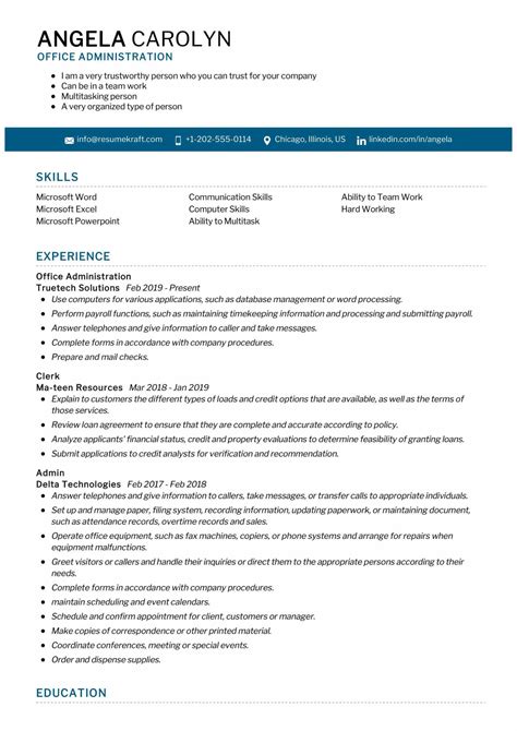 Administration Resume Template Gallery 6