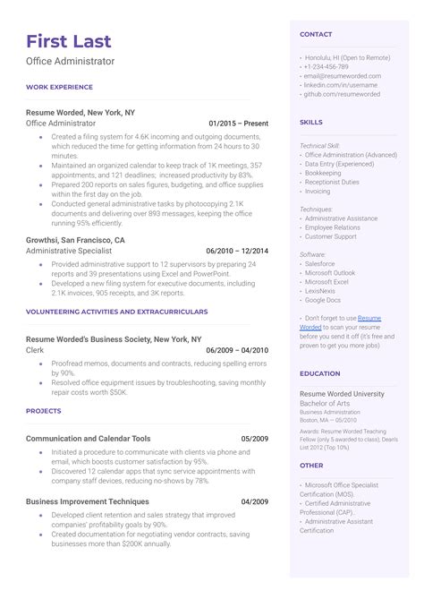 Administration Resume Template Gallery 7