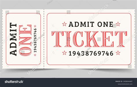 Admit one ticket designs