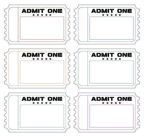 Admit One Ticket Template Design