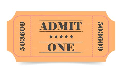 Admit One Ticket Template for Parties