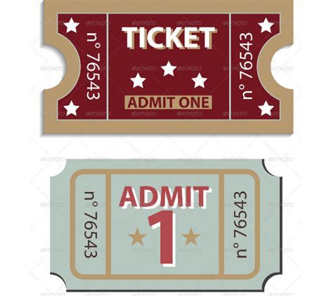 Admit One Ticket Template