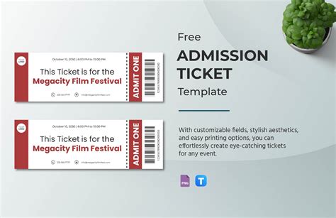 Admit one ticket templates excel