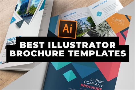 A screenshot of the Adobe Illustrator brochure template