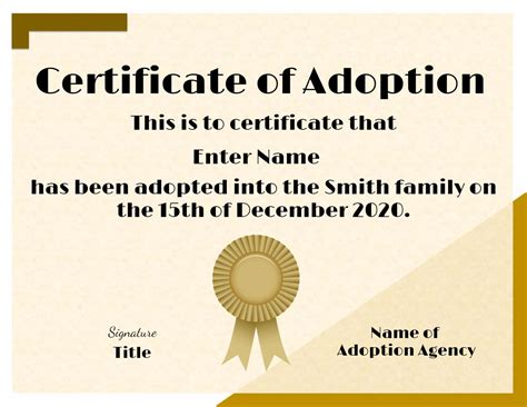 Benefits of Using Adoption Certificate Templates