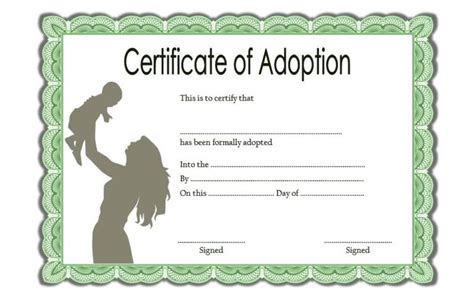 Adoption Certificate Template 10