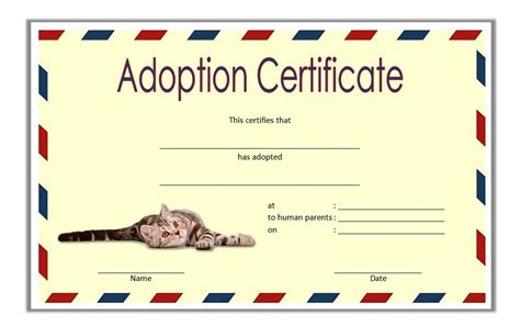 Adoption Certificate Template 4