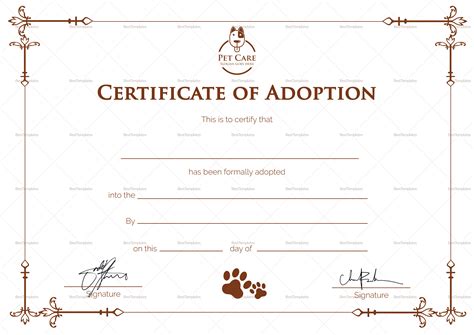 Adoption Certificate Template 5