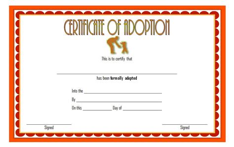 Adoption Certificate Template 7